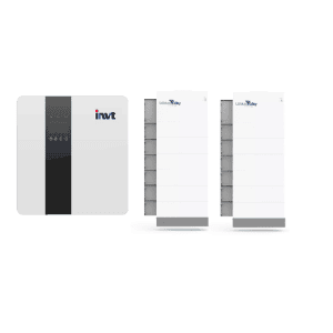 INVT Residential Inverters 5kw Single Phase Hybrid Inverter (Low Voltage) and 2 X Lithium Valley Wall Mounted LiFePO4 Battery 51.2V 100Ah 5kWh