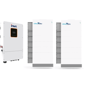 INVT Residential Inverters 8kw Single Phase Hybrid Inverter and 2X Lithium Valley Wall Mounted LiFePO4 Battery 51.2V 100Ah 5kWh