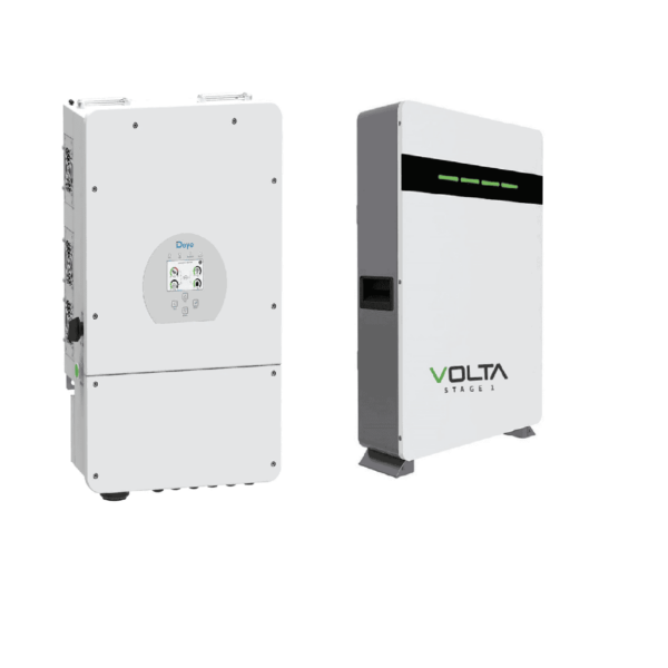 Special Combo Deye 8KW Hybrid Inverter and Volta 5.12KWH Stage 1 battery