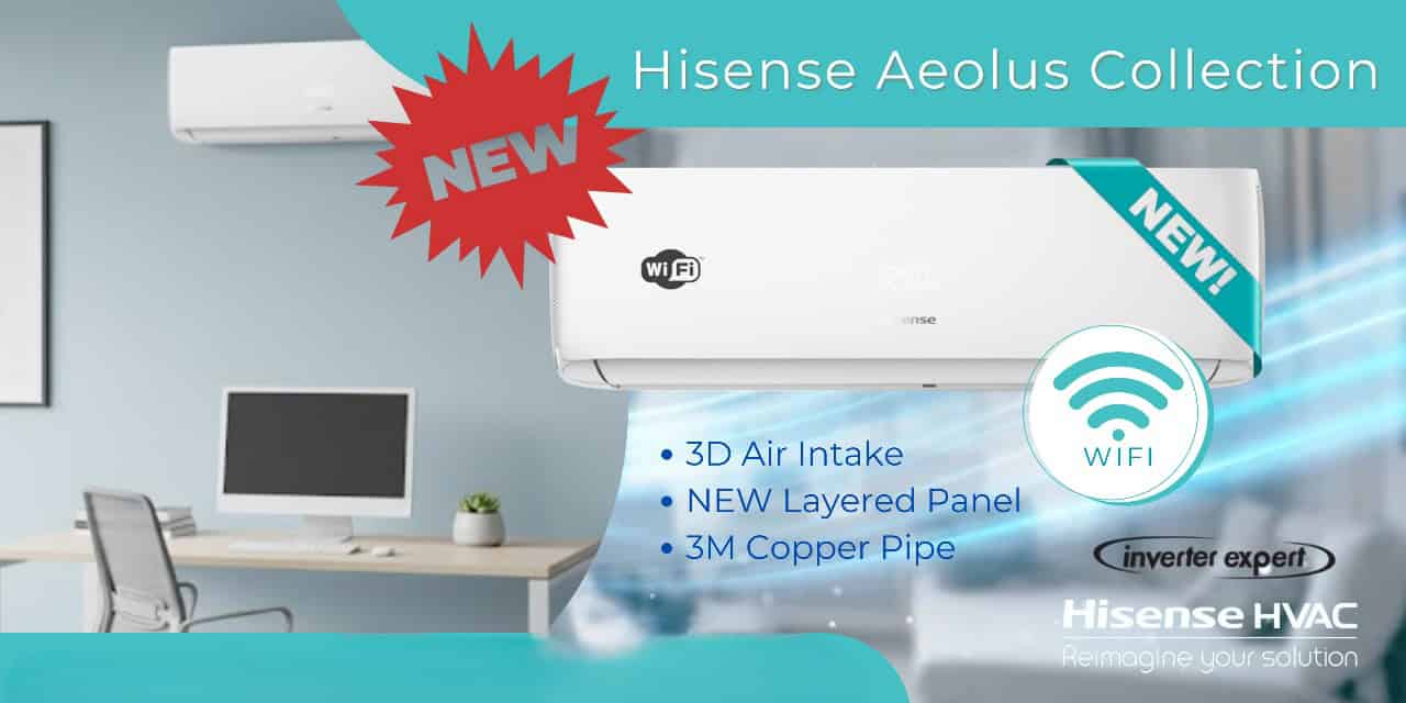 Hisense Aeolus WiFi Wall Split 9000 Btu/hr Inverter Air Conditioner - Image 3