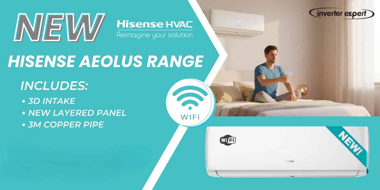 Hisense Aeolus WiFi Wall Split 9000 Btu/hr Inverter Air Conditioner - Image 2