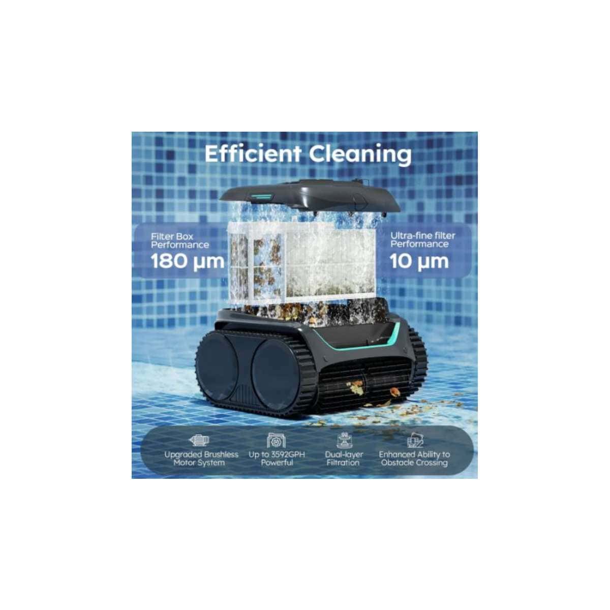 Wybot - C2 Smart Cordless Dual Layer Filtration Pool Cleaner - Image 4