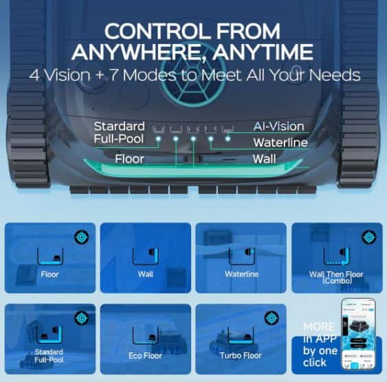 Wybot - S2 Solar Vision Smart Cordless Robotic Pool Cleaner - Image 3